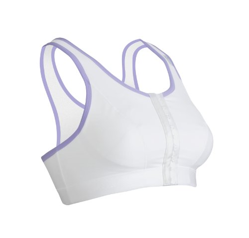 CW-X Women's Xtempo Support Bra (White/ Lavender Trim, 38BC) On Sale
