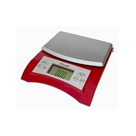 Escali Aqua Warm Red Digital Scale