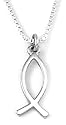 Sterling Silver Open Fish Pendant by Bob Siemon, 18"