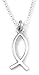 Bob Siemon Sterling Silver Open Fish Pendant Necklace, 18" Bob Siemon Sterling Silver Open Fish Pendant Necklace, 18"