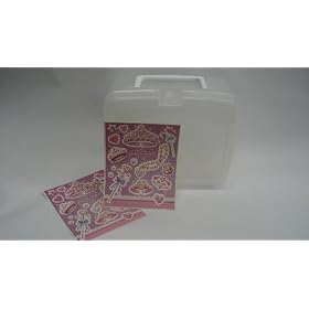Lunchbox Translucent Plastic with White Handle plus Princess Stickers