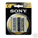 Electronics : Sony Ultra Heavy Duty C Carbon Zinc - 2 Batteries