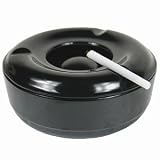 Melamine Windproof Ashtray Black (Pack of 6)