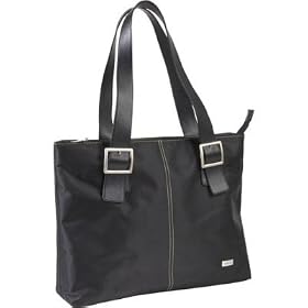 Solo 15.4 inch Laptop Tote Black with Green Trim