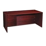 10500 Series Single Pedestal Desk, Left Pedestal, Mahogany, 66 x 30 (HON10584LNN)