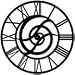 Giant 36 Inch Diameter Hand-crafted Tower Wall Clock (Roman Numerals, Optical Swirl S...