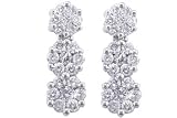 14KT White Gold 1.00ct Dangle Diamond Earring