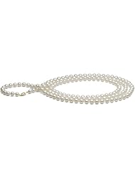 AA+ Quality, 7.5-8.0 mm, 52-inch White Freshwater Pearl Necklace