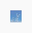 3.5" Icy Crystal Collectible Curious Snow Bunny Christmas Table Top Figurine