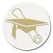 (Price/Pack)Masterpiece Studios 9882076 Gold Grad Hat Foil Seals