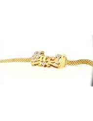 14K Yellow Gold "Jaci" Nameplate w/ Diamond Accents