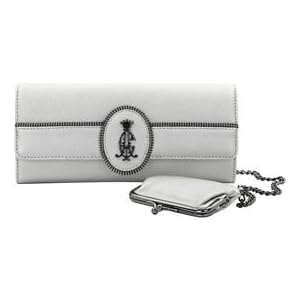 Buy Ladies Zamura Silver PVC Removable Coin Clutch: Silver Clutch by Christian Audigier
