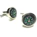 Compass Cufflinks : Real Working Compass Cufflinks W/Gift Box
