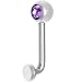 14 Gauge 5mmTanzanite Gem Vertical Hood Piercing -3/8" 2mm Rise