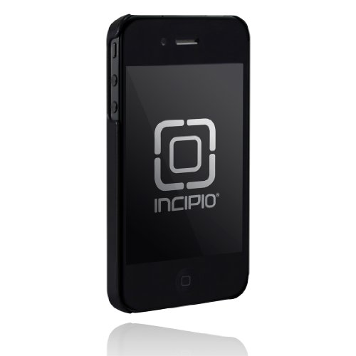 Incipio iPhone 4/4S feather Ultralight Hard Shell Case - 1 Pack - Carrying Case - Retail Packaging - Pearl Metallic Black