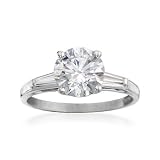2.03ct Diamond Engagement Ring, .25ct t.w. Diamonds. Size 7.5