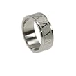 316L Stainless Steel Ring with Laser-cut designs, Combination of matte and a shiny polish - Roman Numerals (Sizes 9-14)stone - Width: 7mm (Sizes 8-12)
