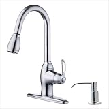 31BkKQn1fKL. SL160  Fontaine Gourmet Pull Down Kitchen Faucet, Brushed Nickel   NF KPDS BNV