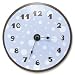 BLUE W/ BROWN - WALL CLOCK