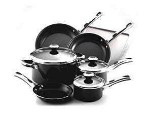Farberware Select 10-Piece Cookware Set, Black