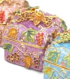 Piearth ピアース ジュエリーボックス クリスタル 宝石箱 フルーツ ブドウ畑 NO62 パープル 62-2 PL