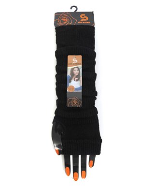 BG Solid Color Thermal Knit Arm Warmers with Free Shipping, Black