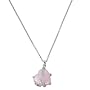 Simulated Baby Pink Gemstone C.Z. Diamond Wrapped Heart Pendant (Nice Valentine's Day Gift Special Sale)