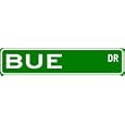 BUE Street Sign ~ Personalized Family Lastname Sign ~ Gameroom, Basement, Garage Sign Novelty** ALUMINUM