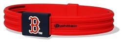 Phiten MLB Authentic Bracelet, Boston Red Sox, Medium (6.75 Inches)