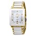 Oniss #ON604-MG7 Men's Prezioso-D White Ceramic Collection Watch with Gold Trim