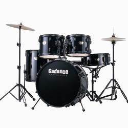 Cadence 5 Piece Drumset Black w Black Hardware by 