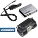 Palm Treo 650, 700, 700w, 700wx PDA OEM Original Accessory Bundle- Extended Lithium-Ion Battery Battery 1800 mAh 3184WW + Auto Car Charger 3173WW + Horizontal Pouch Leather Case 3256WW