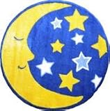 LA Rugs Fun Time Shape High Pile Moon & Stars 31 RD