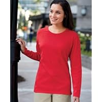 Ladies' 5.3 oz. Heavy Cotton Missy Fit Long-Sleeve T-Shirt - SPORT GREY - M