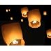10 x Eco Friendly Sky Lanterns for Christmas, New Years Eve, Chinese New Year, Weddings & Parties (40cms 58cms x 105cms) (White)
