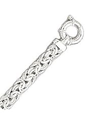 Sterling Silver 7 Inch 160 Gauge Oval Byzantine Bracelet