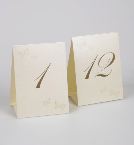 Cream Butterfly Table Numbers