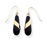 14k Gold & Onyx Drop Earrings
