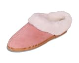 Pile Lined Mule Slipper by Minnetonka in Pink Suede