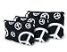 Peace Sign Print 3 Piece Cosmetic Makeup Bag Set Black and White