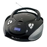 AEG SR 4336 Tragbares Stereo Radio (CD/MP3-Player, MW/UKW-Tuner, 60 Watt PMPO, USB) schwarz