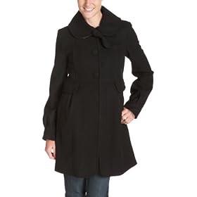 ABS by Allen Schwartz Ladies Single Breasted Wool Melton Coat by ABS Allen Schwartz