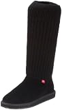 edc by Esprit Nina Knit Boot X49520, Damen Stiefel, Schwarz (black 001), EU 41