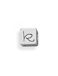 MMA Silver - Oxidized k Cube Bead