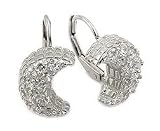 Half Moon Pave CZ Earrings