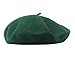 AIYUE Women Men Warm Beanie Hat Solid Color Wool French Beret Artist Painter Fancy Dress Costumes Dark Green Dark Green 10.6 in