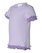 Toddler Contrast Color Double Ruffle Tee Shirt