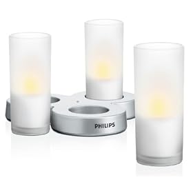 Philips - Imageo CandleLights - 3 Bougies LED Photophores, Blanc, Luminaire d'ambiance design - 6910860PH