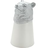KG002-Bear: White Bear Animal Shot Glass