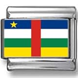 Central African Republic Flag Italian Charm